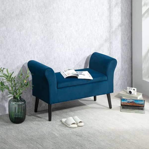 Rootz stoppad bänk - Snygg sits - Elegant förvaring - Extra komfort - 111,5 cm x 41 cm x 65 cm