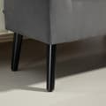 Miniatyrbild 4 av 6: Rootz stoppad förvaringsbänk - Elegant sittplats - Tyg i sammetslook - Andningskomfort - 111,5 cm x 41 cm x 65 cm - Mörkgrå