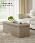 Miniatyrbillede 3 af 10: Sofa - 110 cm - sammenfoldelig med lagerplads - Let taupe