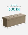 Miniatyrbillede 6 af 10: Sofa - 110 cm - sammenfoldelig med lagerplads - Let taupe