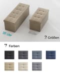Miniatyrbillede 9 af 10: Sofa - 110 cm - sammenfoldelig med lagerplads - Let taupe