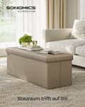 Miniatyrbillede 2 af 10: Sofa - 110 cm - sammenfoldelig med lagerplads - Let taupe