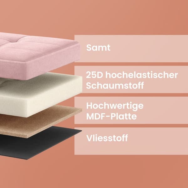Jakkara, jossa säilytystila - Velvet Bench 38x110x38 cm - taitettava istuinlaatikko - tummanharmaa