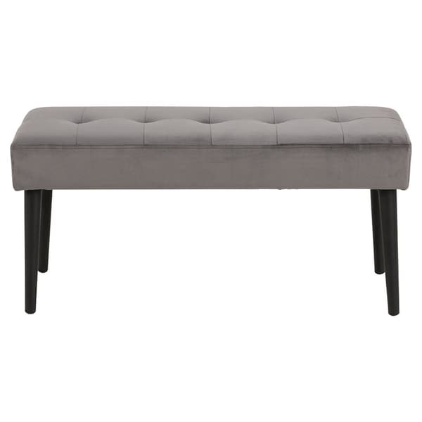 Glory bänk velour grå.