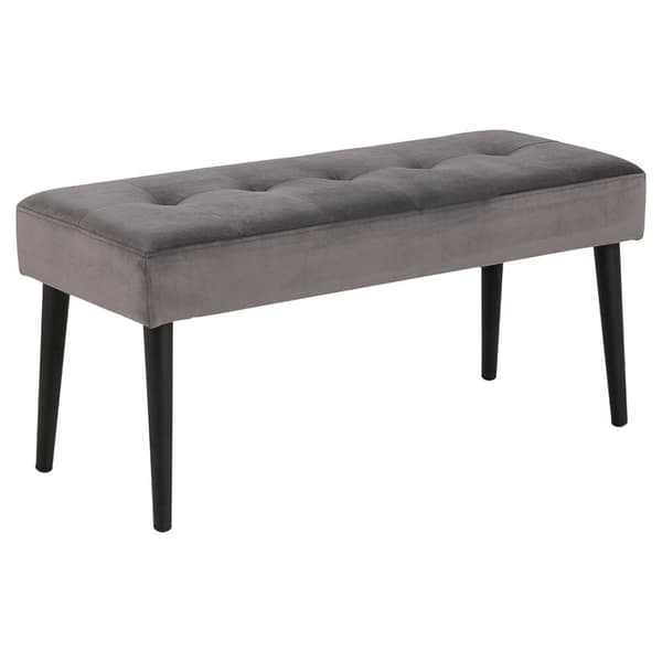 Glory bänk velour grå.