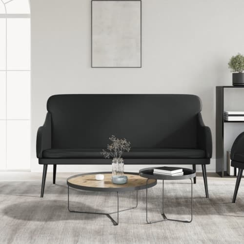 Bänk svart 110x76x80 cm konstläder