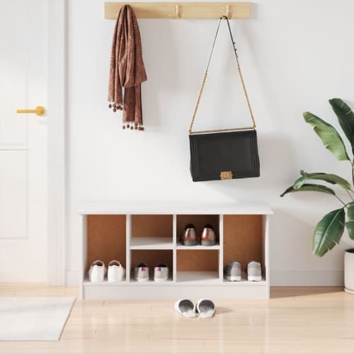 Skobänk ALTA vit 100x35x45 cm massiv furu