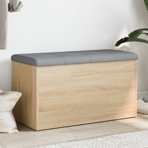 Förvaringsbänk sonoma-ek 82x42x45 cm konstruerat trä