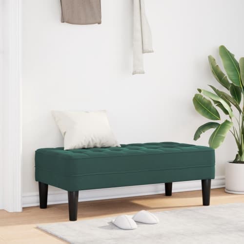 Bänk Mörkgrön 113x57x39 cm Sammet