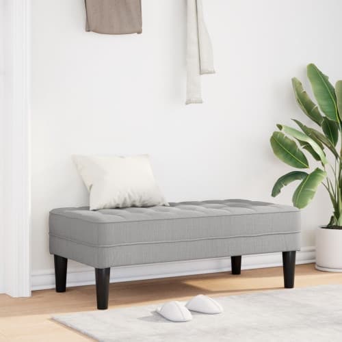 Bänk Molngrå 113x57x39 cm Tyg