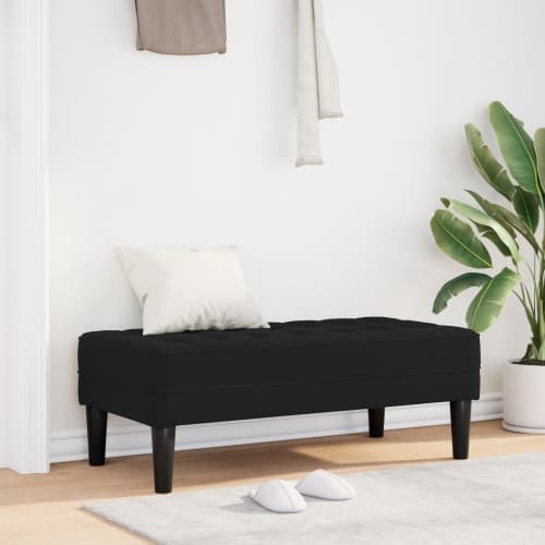 Bänk Svart 113x57x39 cm Sammet