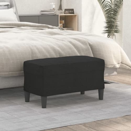 Bänk svart 70x35x41 cm tyg