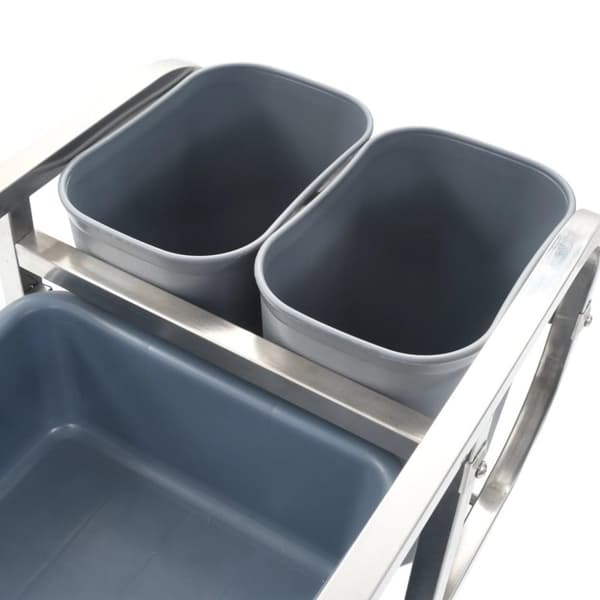 vidaXL Kjøkkenvogn med plastbeholdere 82x43,5x93  cm