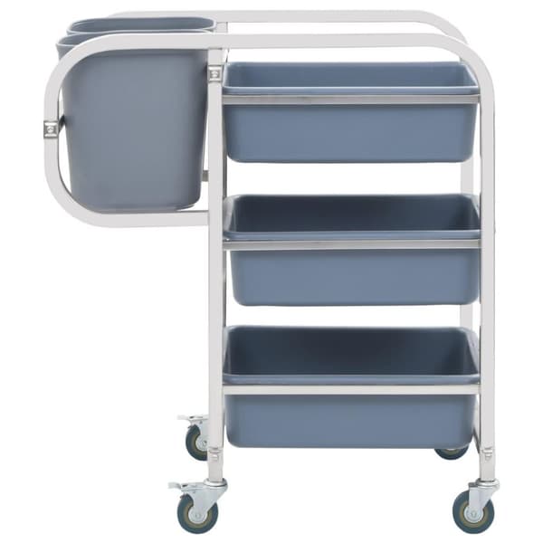 vidaXL Kjøkkenvogn med plastbeholdere 82x43,5x93  cm