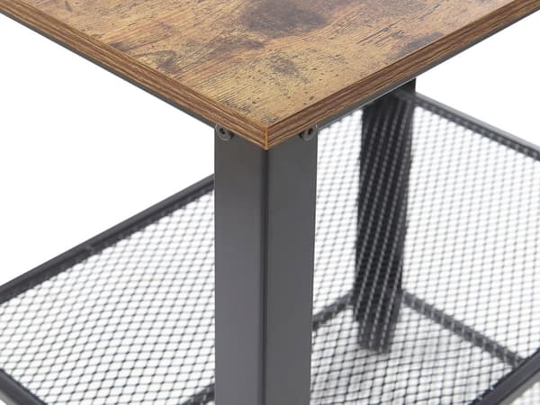 Tarjoiluvaunu tumma mänty puu/musta 40L x 50W x 86H cm 3 laatikkoa industriaalinen tyyli