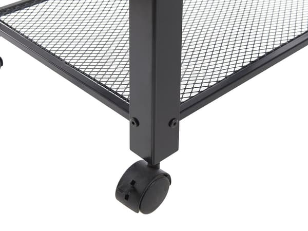 Tarjoiluvaunu tumma mänty puu/musta 40L x 50W x 86H cm 3 laatikkoa industriaalinen tyyli