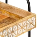 Pikkukuva 5 / 10: vidaXL Tarjoiluvaunu 3 tasoa 46x30x76 cm täysi mangopuu