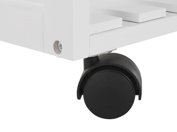 Serveringsvogn Lyst Træ MDF Hvid Metal 76 x 48 x 88 cm Køkkenvogn Skuffer Opbevaring Skab Hylder Hjul Stue Køkken Indretning Tilbehør
