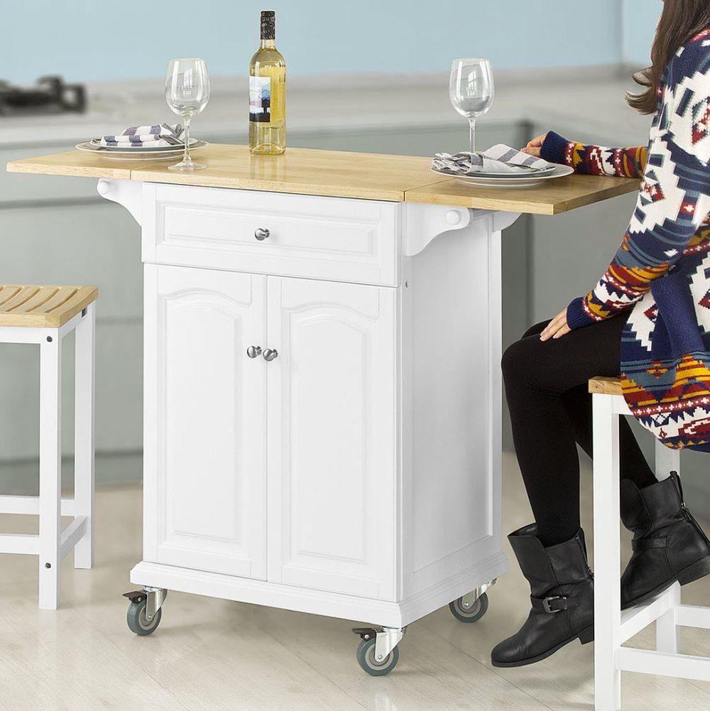 SoBuy,Köksöar,serveringsvagnar,Öppet skåp,med 1 lådor,med 2 dörrar, FKW36-WN