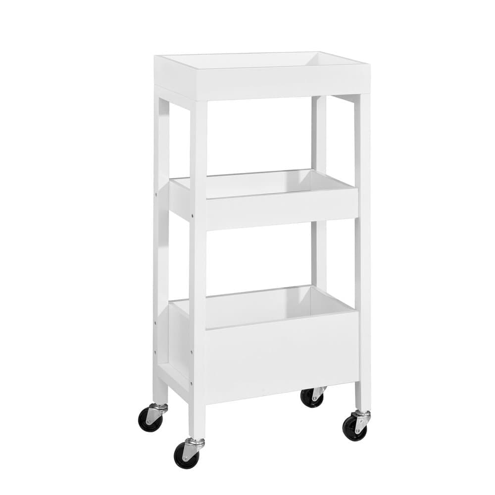SoBuy,Rullvagn,Serveringsvagnar,Hylla med hjul,FKW49-W