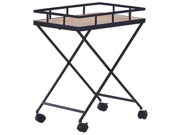 Rullebord i Sort Farve Metal Køkkenbord