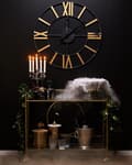 Miniatyrbillede 4 af 9: Køkkenvogn i Metal i Guld Farve med Glas Top