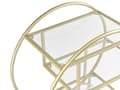 Miniatyrbillede 5 af 6: Køkkenvogn i Metal i Guld Farve med Glas Top
