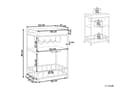 Miniatyrbillede 3 af 7: Køkkenvogn Lyst træ med sort MDF metalvogn med hjul Vinreol Spisestue Moderne Design