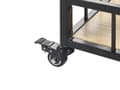 Miniatyrbillede 6 af 7: Køkkenvogn Lyst træ med sort MDF metalvogn med hjul Vinreol Spisestue Moderne Design