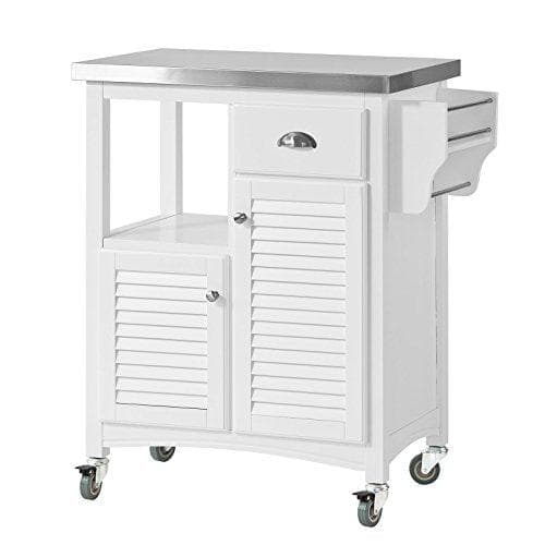 Rootz Köksförvaring Serveringsvagn med bänkskiva och skåp i rostfritt stål