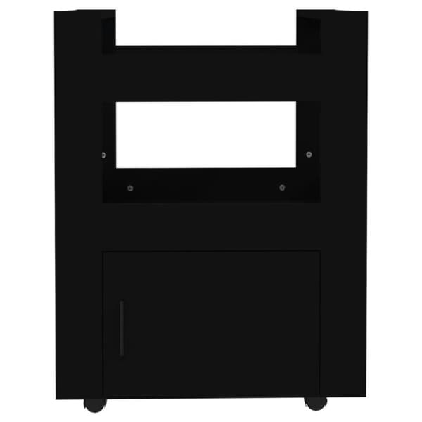vidaXL Kjøkkentralle svart 60x45x80 cm konstruert tre