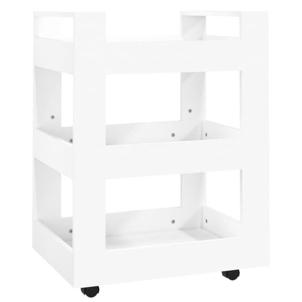 vidaXL Köksvagn vit 60x45x80 cm konstruerat trä