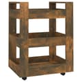 Miniatyrbillede 1 af 8: vidaXL køkkenvogn 60x45x80 cm konstrueret træ røget egetræsfarve