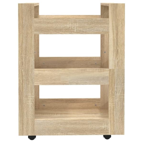 vidaXL Köksvagn sonoma-ek 60x45x80 cm konstruerat trä