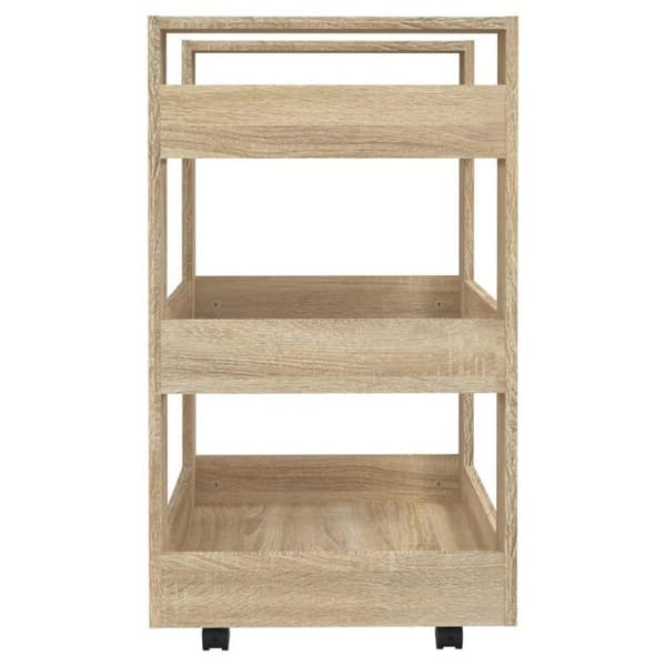 vidaXL Köksvagn sonoma-ek 60x45x80 cm konstruerat trä
