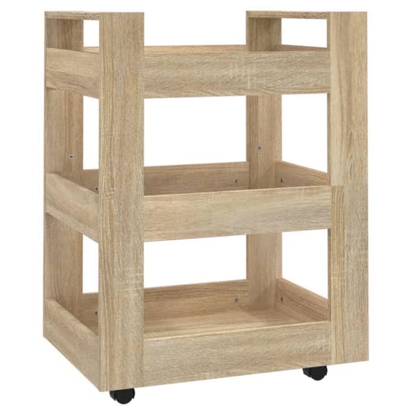 vidaXL Kjøkkentralle sonoma eik 60x45x80 cm konstruert tre