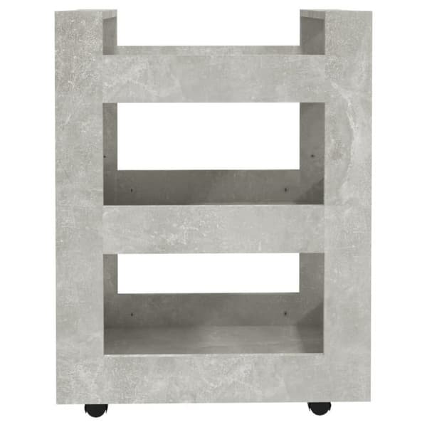 vidaXL Kjøkkentralle betonggrå 60x45x80 cm konstruert tre