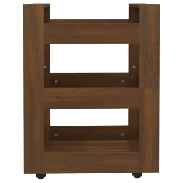 vidaXL Kjøkkentralle brun eik 60x45x80 cm konstruert tre