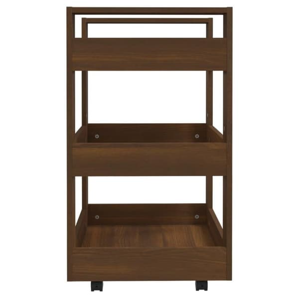 vidaXL Kjøkkentralle brun eik 60x45x80 cm konstruert tre