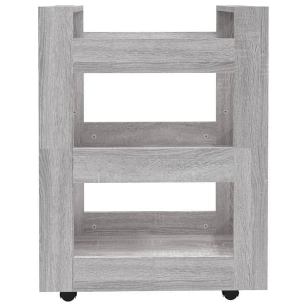 vidaXL køkkenvogn 60x45x80 cm konstrueret træ grå sonoma-eg