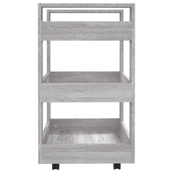 vidaXL køkkenvogn 60x45x80 cm konstrueret træ grå sonoma-eg