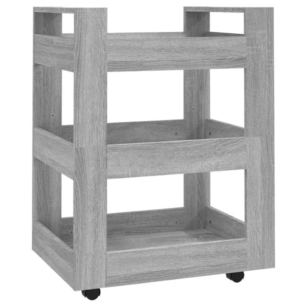 vidaXL køkkenvogn 60x45x80 cm konstrueret træ grå sonoma-eg