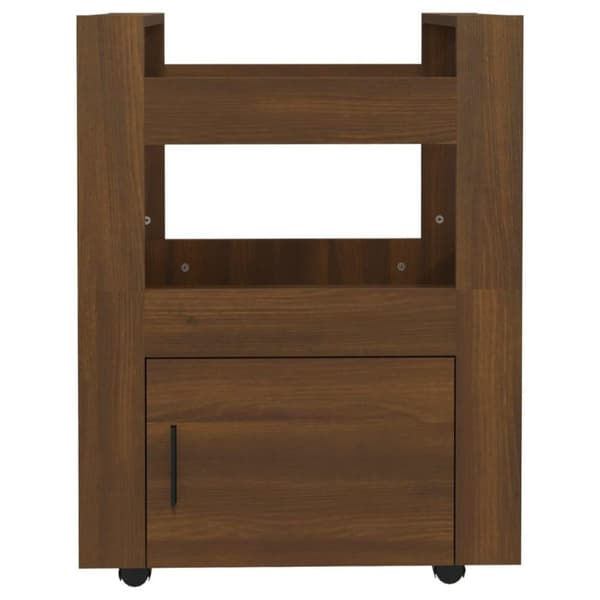 vidaXL køkkenvogn 60x45x80 cm konstrueret træ brun egetræsfarve
