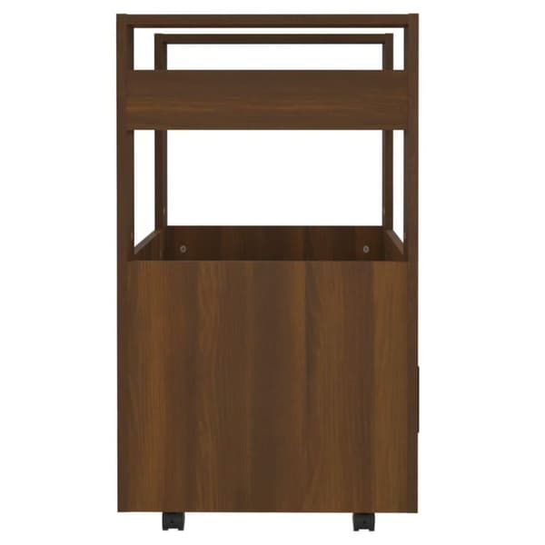 vidaXL køkkenvogn 60x45x80 cm konstrueret træ brun egetræsfarve