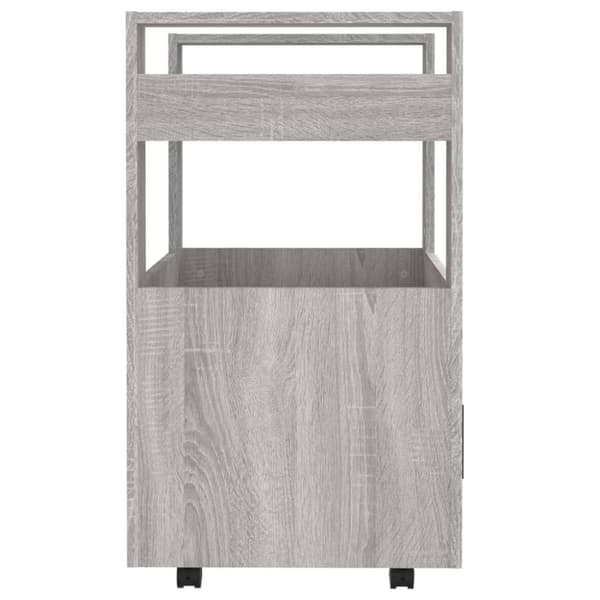 vidaXL Keittiövaunu harmaa Sonoma 60x45x80 cm tekninen puu