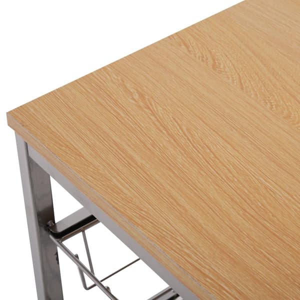 Nancy's Sandusky Keukentrolley - Keukenwagen - Serveerwagen - 4 -Laags - Draadmanden - 36,5 x 36,5 x 89 cm - Staal - MDF -