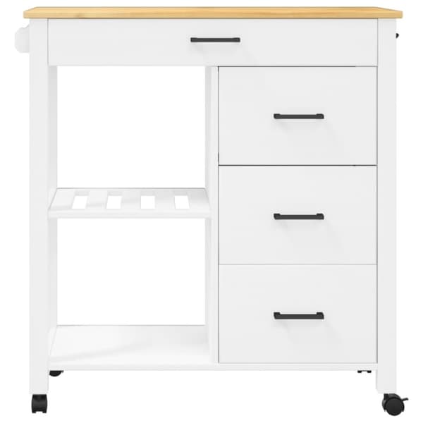 vidaXL Keittiövaunu MONZA 84x40x90 cm täysi mänty