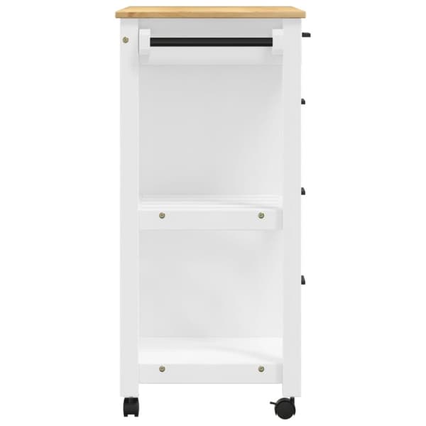 vidaXL Keittiövaunu MONZA 84x40x90 cm täysi mänty