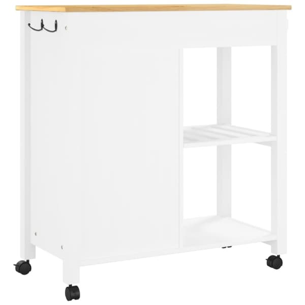 vidaXL Keittiövaunu MONZA 84x40x90 cm täysi mänty