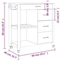 Pikkukuva 8 / 9: vidaXL Keittiövaunu MONZA 84x40x90 cm täysi mänty